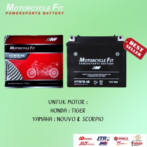 aki motor honda tiger mf fitm7b-4b 12v 9ah