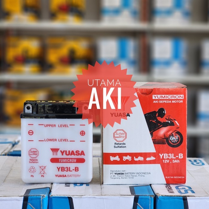 AKI MOTOR YUASA YB3L B 12 V 3 Ah RX KING SATRIA 2 TAK NINJA R HONDA CB