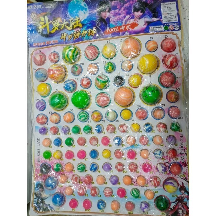 TERBARU/ lotre Mainan anak bola bekel planet isi 110 perlembaran bisa lotree