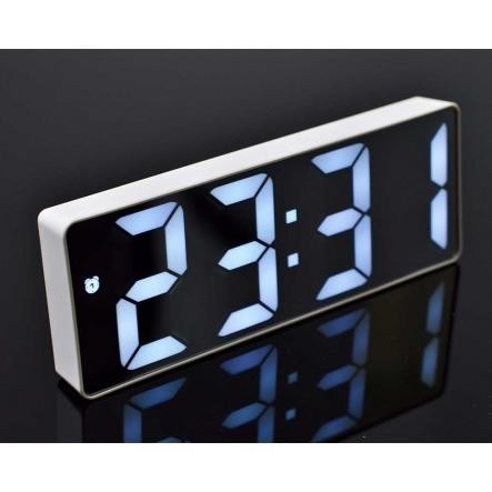 

Jam Meja Digital Led Weker / Digital Alarm Clock Mirror GH-0712 WHITE GVS