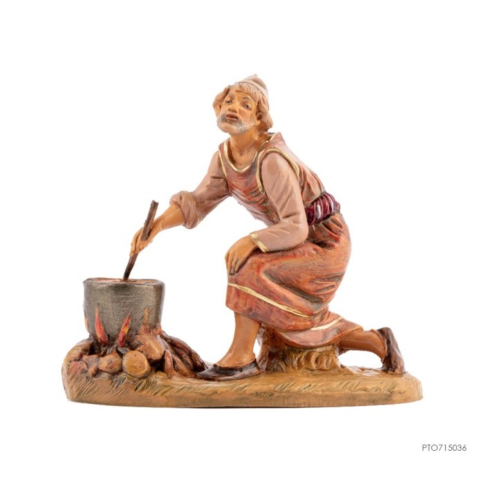 ------] Patung Orang Tua Memasak Rohani Katolik