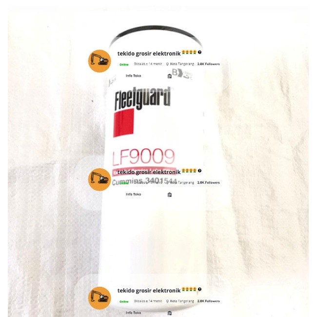 FREE ONGKIR LF 9009/LF-9009/LF9009 FILTER FLEETGUARD LF 9009/LF-9009/LF9009 FREE ONGKIR