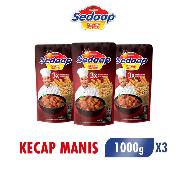 Sedaap Kecap Manis Pouch 1000 gr x3