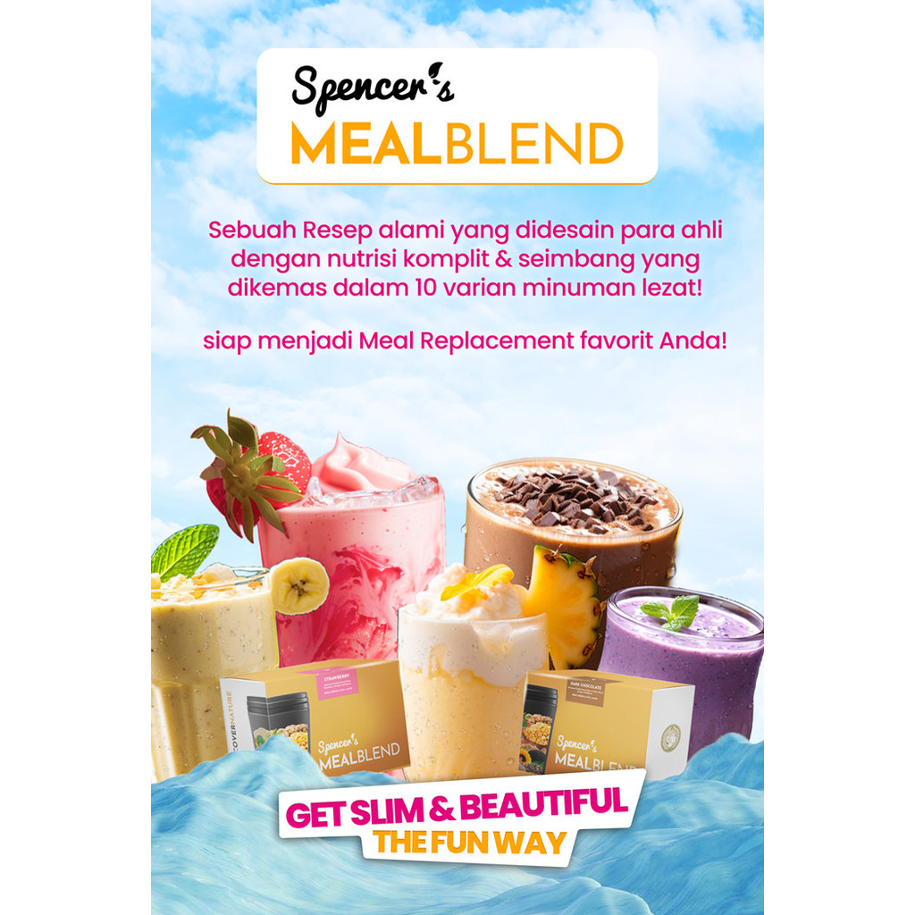 

Spencer'S Mealblend Makanan Diet Rendah Kalori Solusi Langsing 1 Box Isi 15 Sachet Meal Replacement