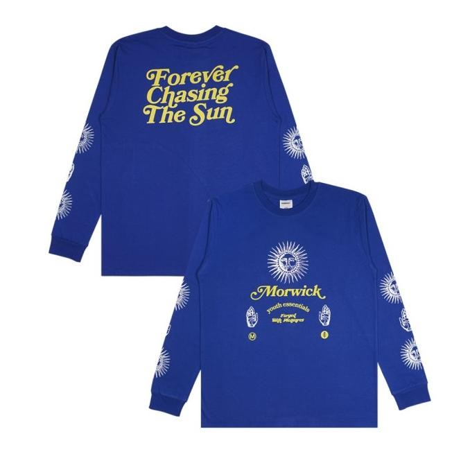 MORWICK - KAOS LONG SLEEVE LENGAN PANJANG PRIA - FOREVER - BIRU