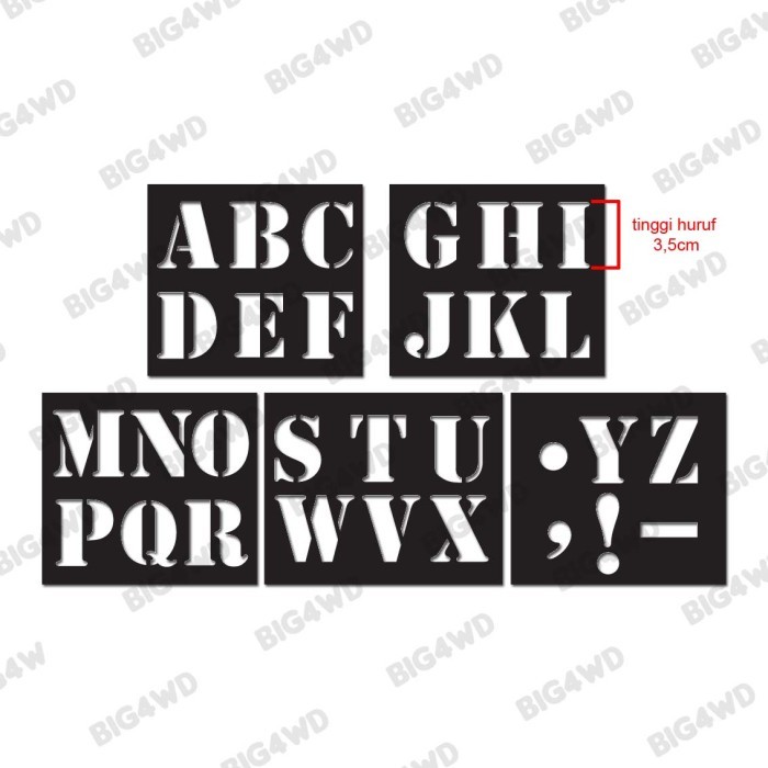 Termurah Stencil Mal Cetakan Cat Semprot Huruf Dan Angka