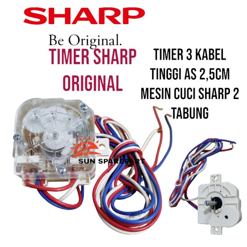 Timer wash Original 3 kabel Mesin cuci SHARP 2 tabung ES-T65M