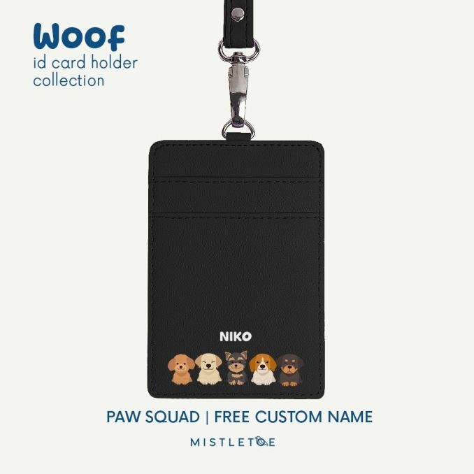

NEW Woof Custom ID Card Holder - Lanyard - Name Tag