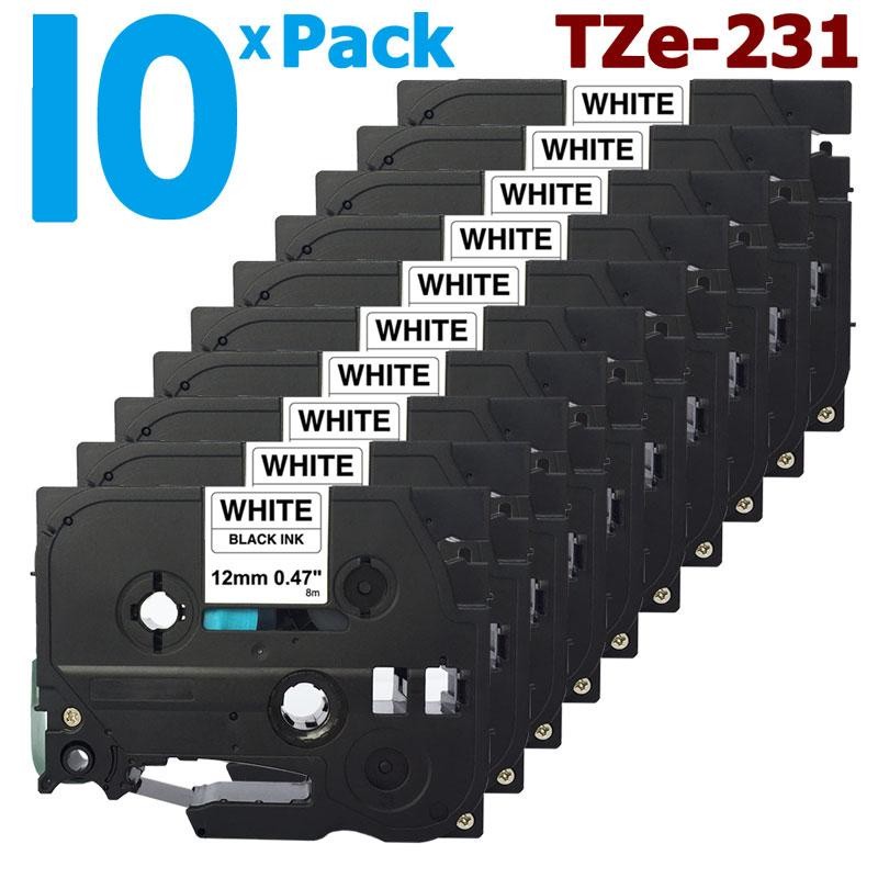 

Vileed 10 Paket 12Mm Tze231 Tze131/ Hitam di Atas Putih / di Atas Bening / Warna Campuran Untuk Pita Label Brother Ptouch Panjang 8M Tze-231 |WNfztUJc|