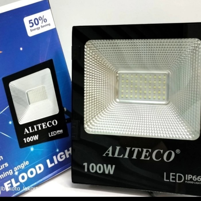 Termurah Kap Lampu Sorot Led 100 Watt Aliteco / Kap Led 100 Watt Putih