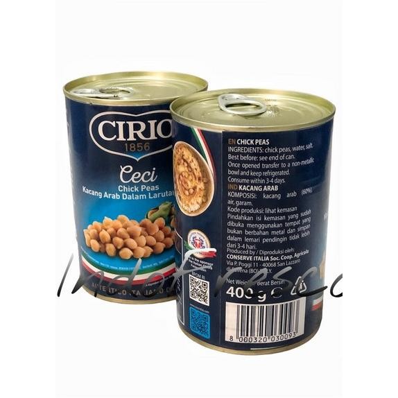 

Cirio Ceci Chi Peas- Kacang Arab 400 G