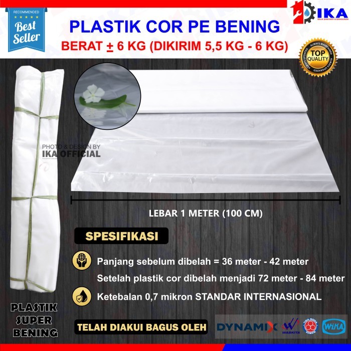 

Plastik Cor Bening Tebal Per Ikat 6 Kg / Plastik Cor PE Penutup Debu