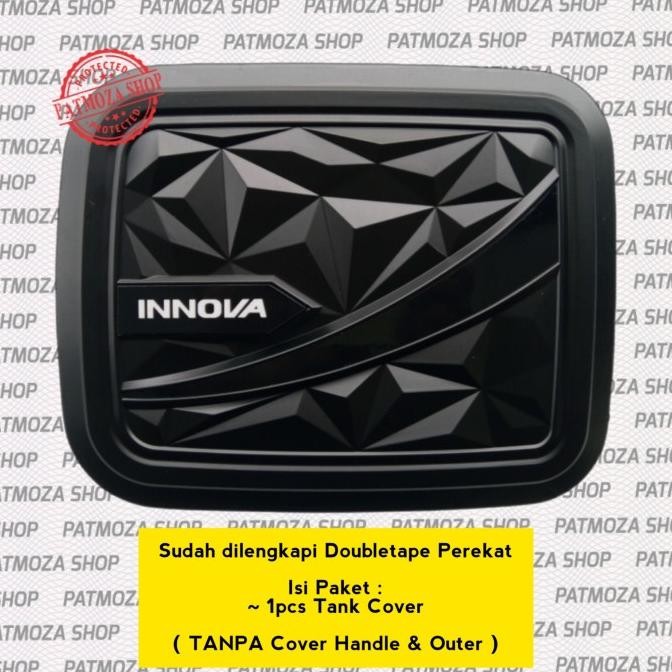 Set Aksesoris Eksterior Mobil Innova 2004-2015. Premium Black Doff Original