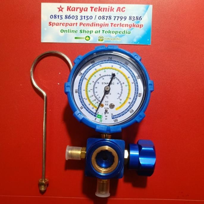 

ALAT ISI FREON AC RUMAH / MANIFOLD SINGLE GAGANG PUTARAN BESI NHS