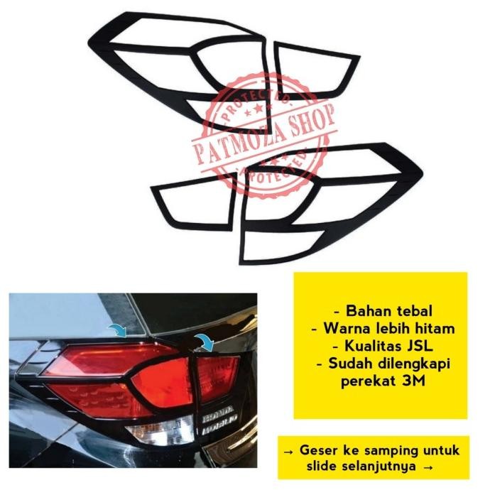 Garnish Belakang Mobilio Premium Hitam Tail Lamp Garnish Original