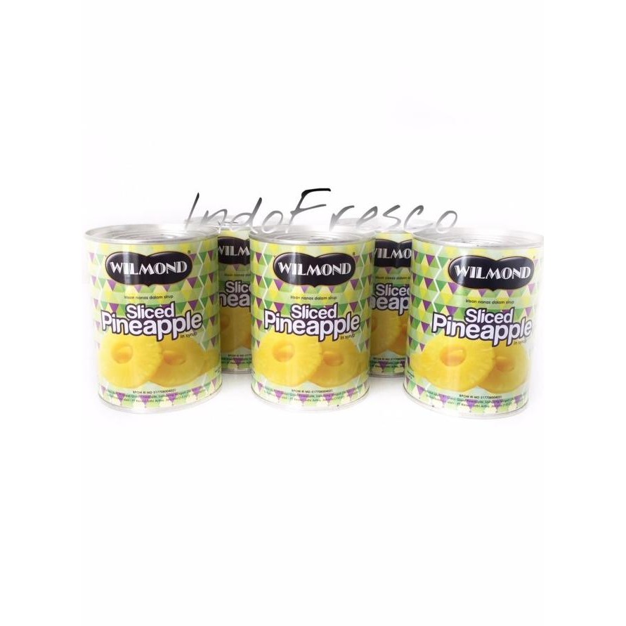 

Wilmond Sliced Pine Canned- Buah Nanas Kaleng 1Dus- Khusus Gosend