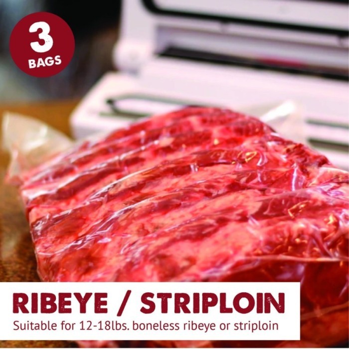 

Umai Dry Aging Bags Dry Aged Ribeye Striploin Steak Wagyu Beef 3 Pcs