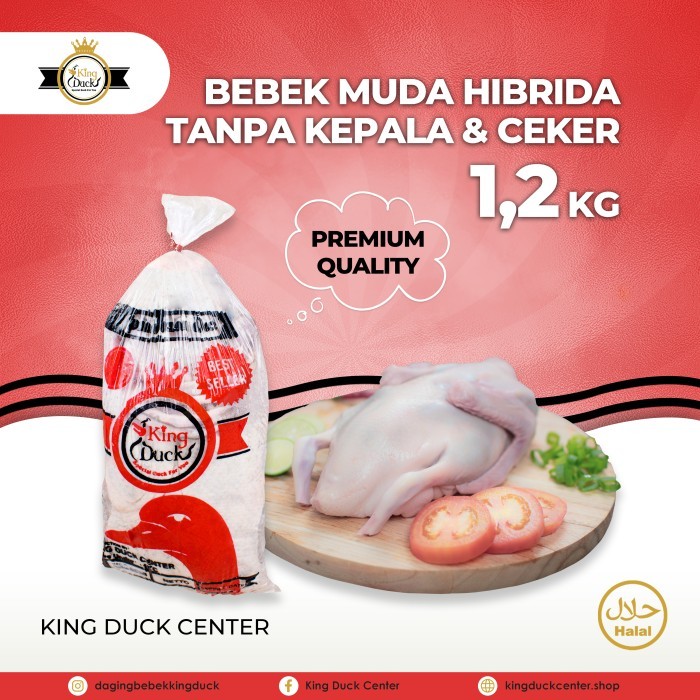 

Daging Bebek Hibrida 1,2 Kg Tanpa Kepala