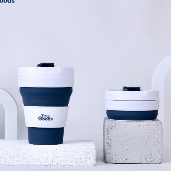 Foldable Cup Tru Goods / Gelas Kopi Lipat 475 Ml - Navy