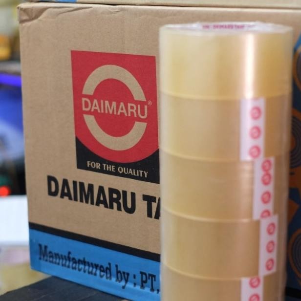 

Gila 100 Dus Lakban Daimaru Bening 90 Yard 2 Inch .1 Dus @72Roll
