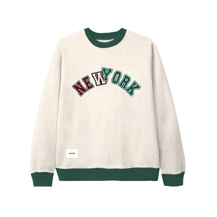 RUSS SWEATER CREWNECK NEW YORK BROKEN WHITE