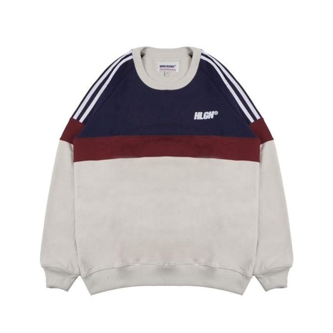 HOOLIGANS SWEATER CREWNECK PUSKAS LIGHT GRAY N/M