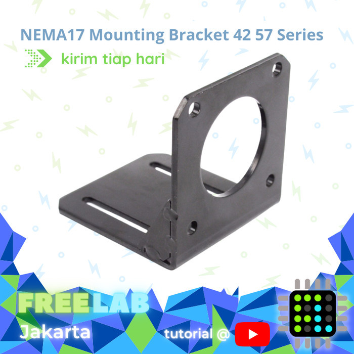 NEMA17 Mounting L Bracket 42 57 Series Stepper Motor Dudukan Motor
