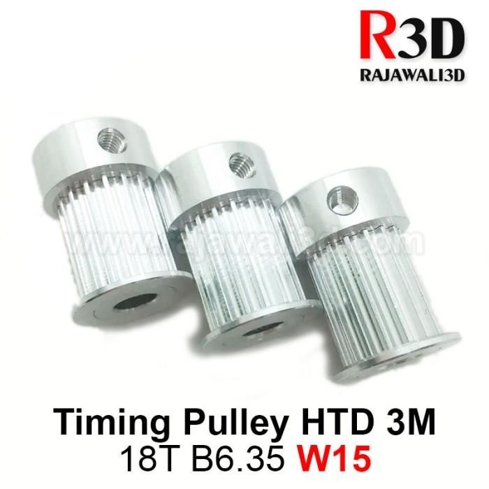 HTD3M Timing Pulley 18 Teeth Bore 6.35mm Belt 15mm