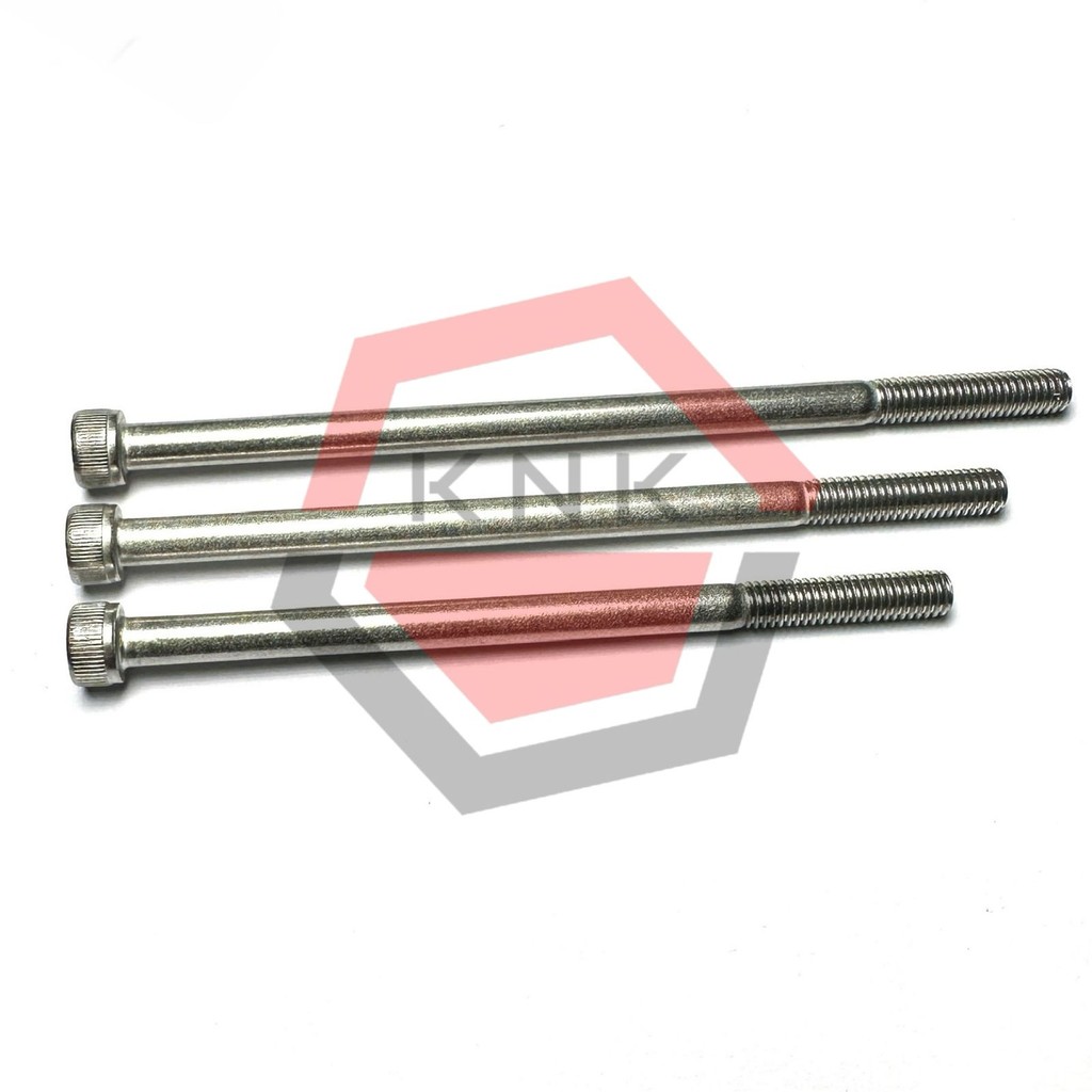 BAUT L HALF DRAT M6x120 STAINLESS STEEL