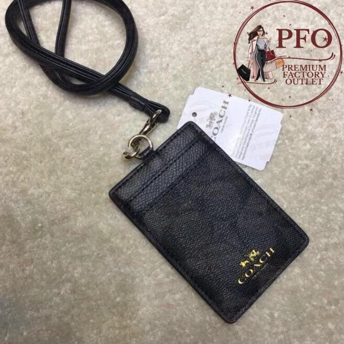 

TERMURAH - Gantungan Lanyard CH 65573 In Colorblock Signature Canvas Black