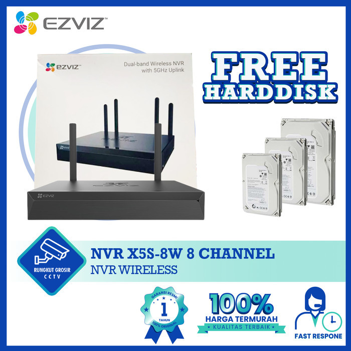 NVR EZVIZ 8CH X5S-8W NVR Wireless 8 Channel