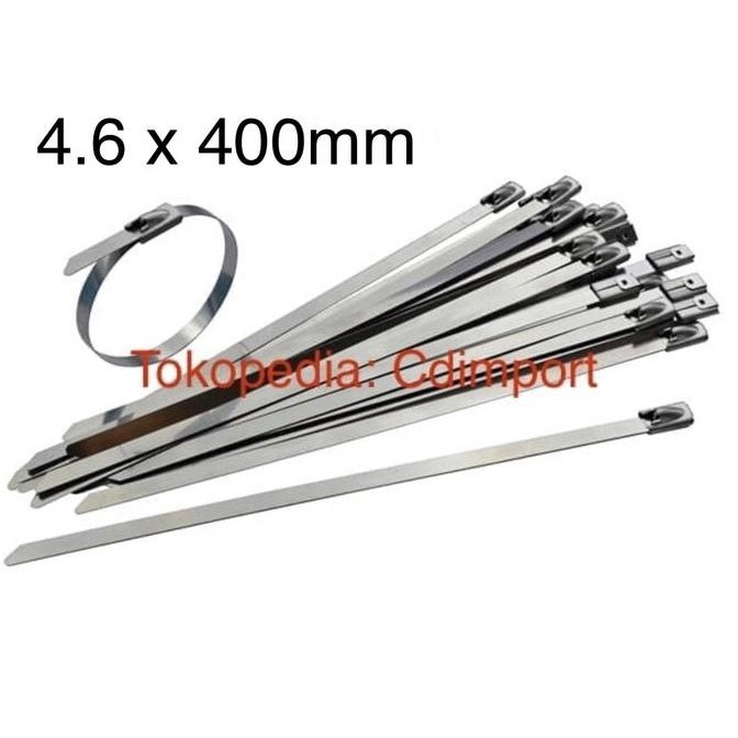 

BEBAS ONGKIR - Stainless Cable Ties - Kabel Tis Stainless 4.6 x 400 mm 40 cm - 100pcs