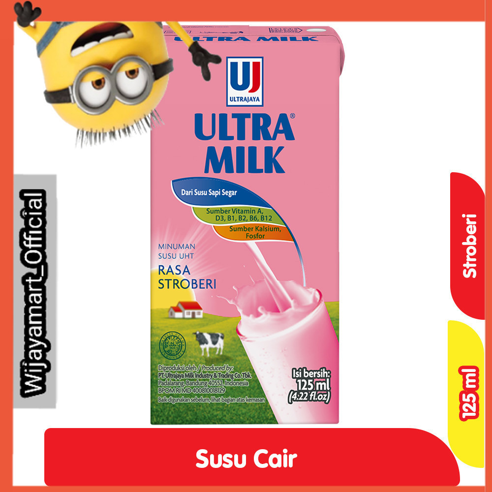 

Ultra Milk Susu UHT Stroberi Kotak 125 ml