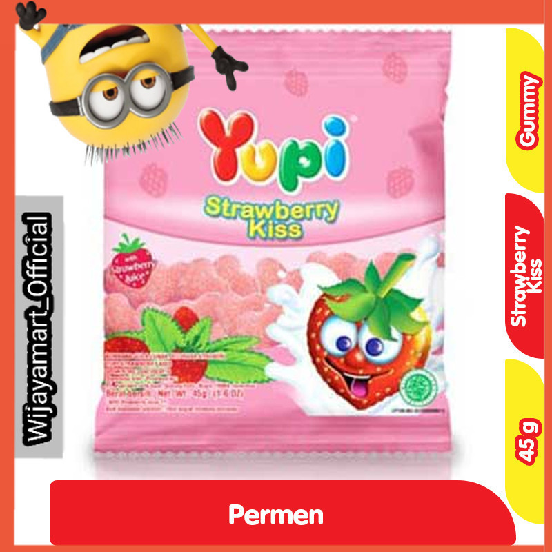 

Yupi Permen Gummy Stroberi Kiss 45 g