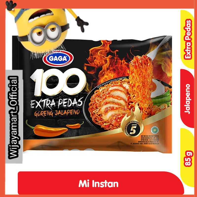 

Gaga 100 Ekstra Pedas Mie Instan Goreng Jalapeno 85 g