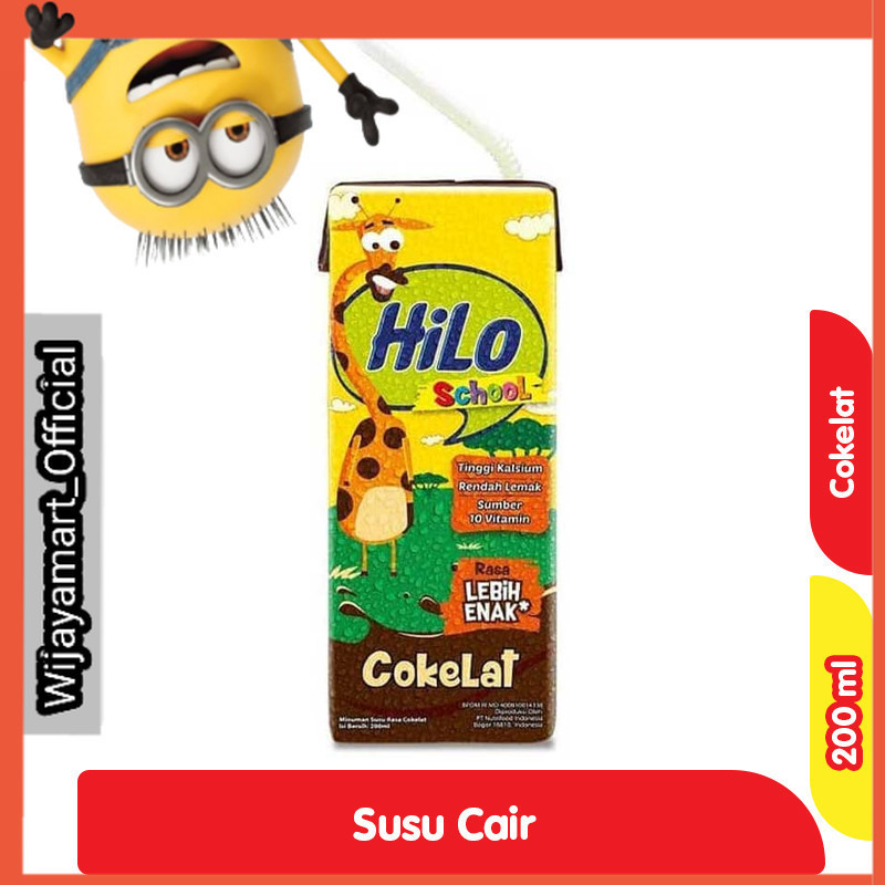 

HiLo UHT Susu Cair Cokelat 200 ml