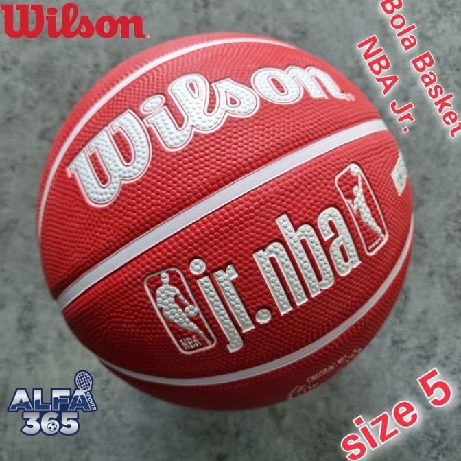 promo bola basket anak wilson jr. nba drv fam - size 5 kids basketball - red