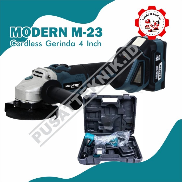 MODERN M 23/Gerinda Tangan Cordless 4inch/Gerinda Baterai Modern M 23