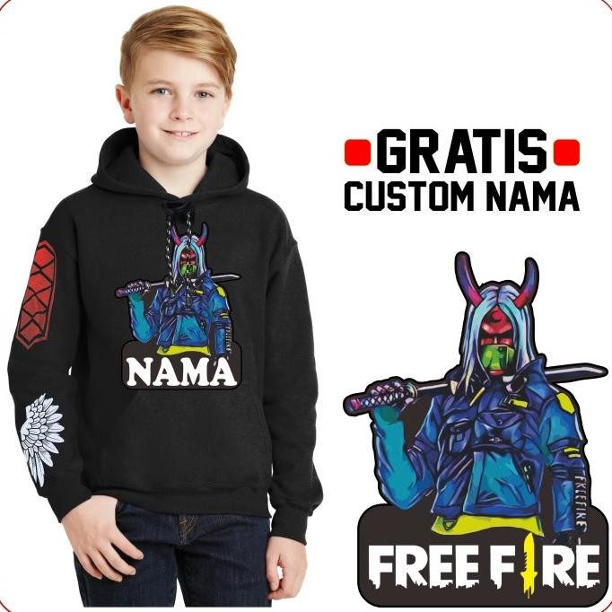 JAKET FREE FIRE HEROIC ANGEL HOODIE GAMING FF ANAK