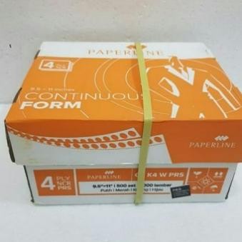 

BEBAS ONGKIR - Paperline 4ply bagi 2 PPL CF K4 W PRS Continuous Form Kertas WARNA