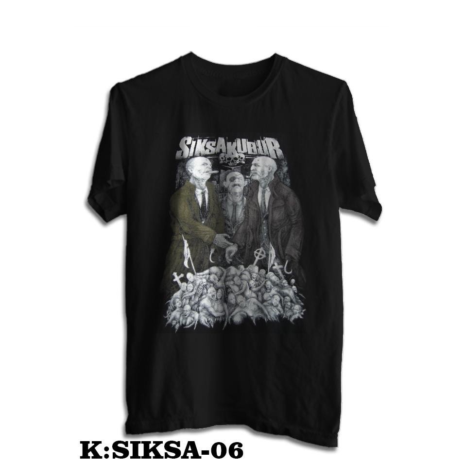 Promo Kaos Band Siksa Kubur T-Shirt Musik Rock Siksa