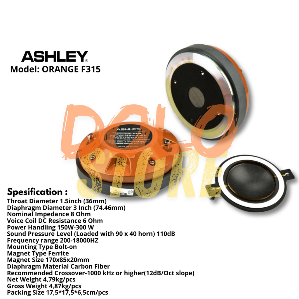 ORIGINAL ASHLEY TWEETER ORANGE F315 ASHLEY