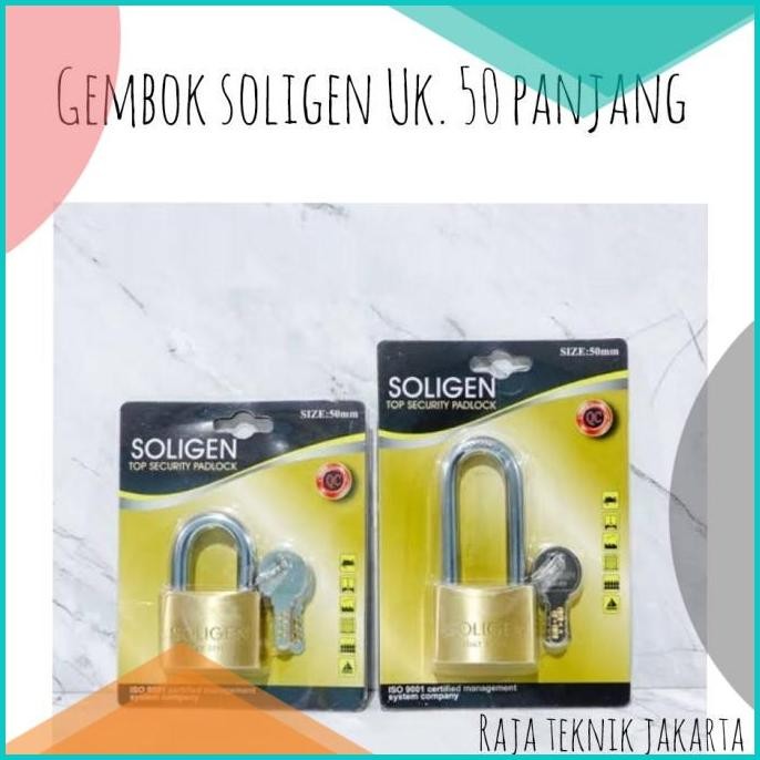 Gembok Rumah / Pagar Soligen Per 50mm Panjang/Soligen Padlock ORIGINA
