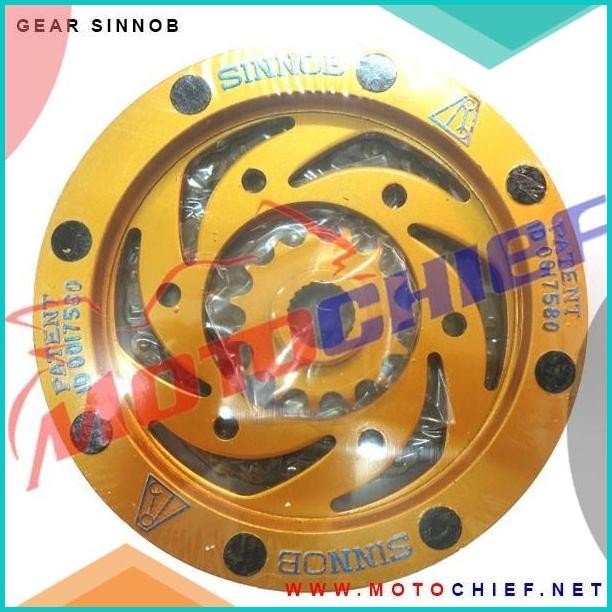 Gear Set Sinnob RX King Premium Rantai Gold 140BZ4 perkakas
