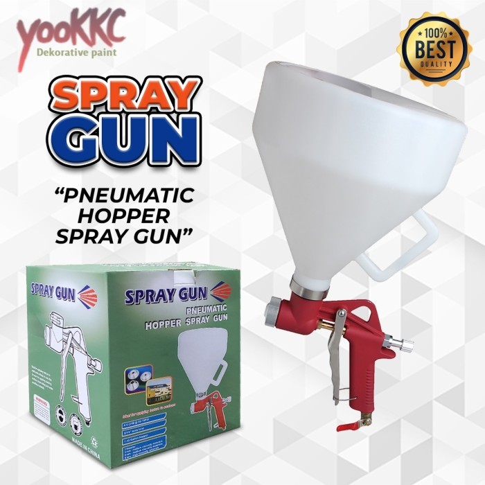 Terbaru Spray Gun Tekstur Alat Semprot Cat Tekstur Pneumetic Hooper Gun