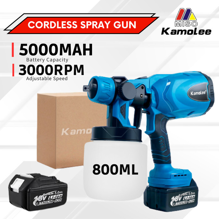 Promo!! Kamolee Spray & Air Gun-Cordless Mesin Cat Semprot Elektrik 800Ml