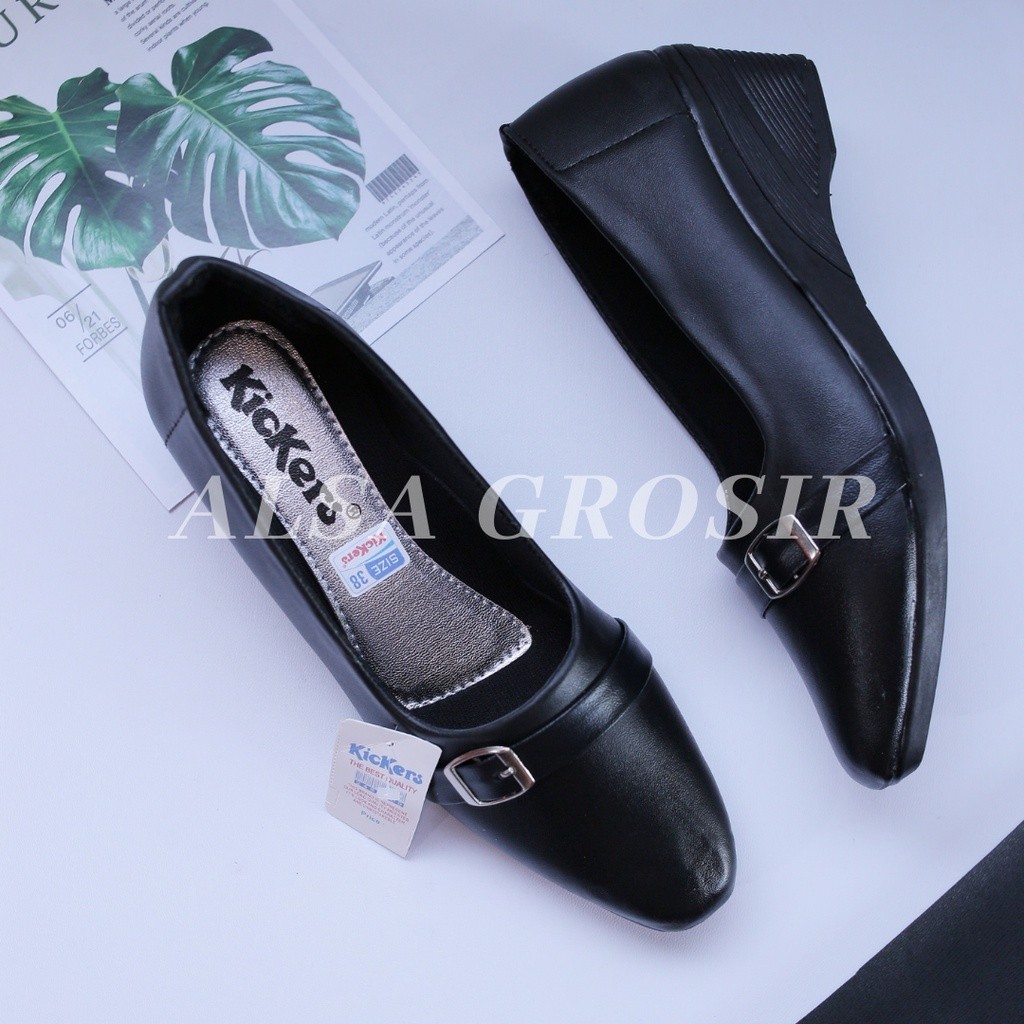 Pantofel Wanita Sepatu Pantopel Kerja TERMURAH Wanita Hitam - Sepatu Pantofel Wanita Hitam Hak 3 Cm