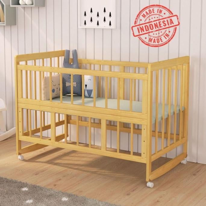 Holly baby box kayu natural minimalis ayun