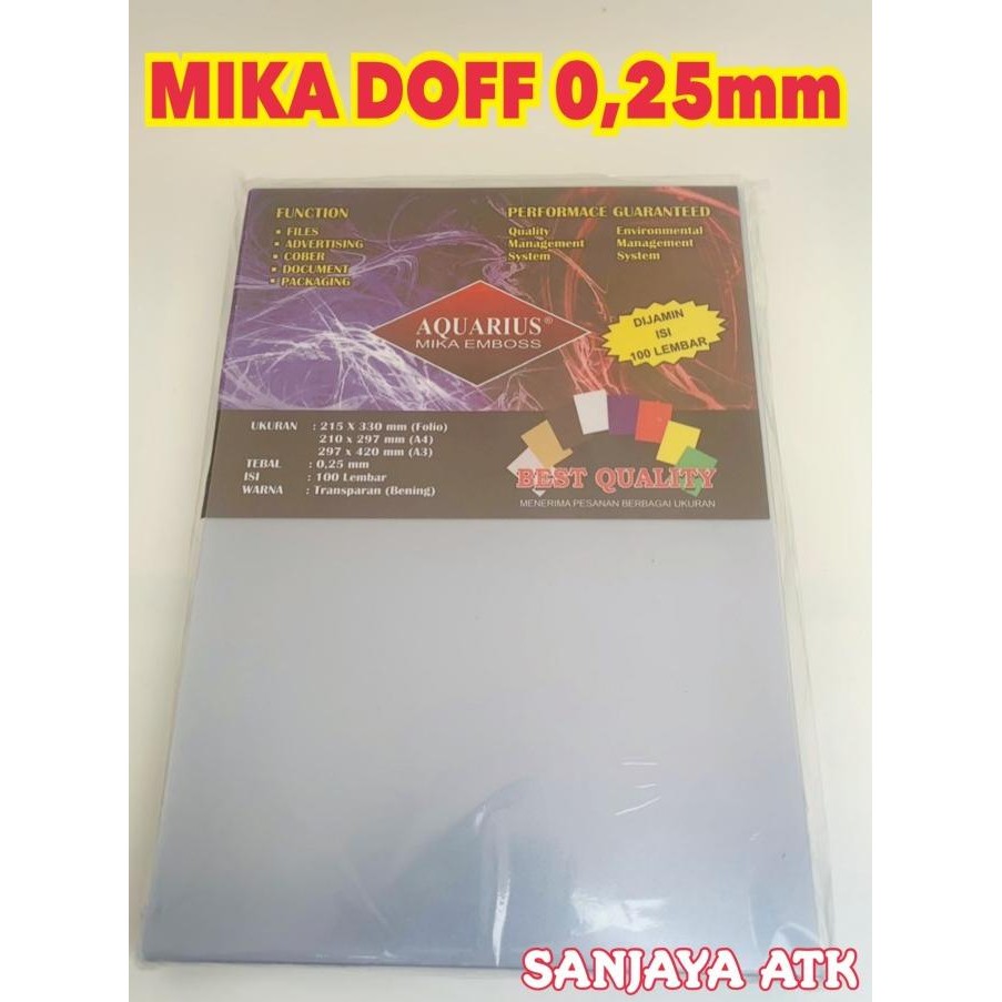 

TERMURAH - Mika Doff/emboss 0.25 Aquarius A4