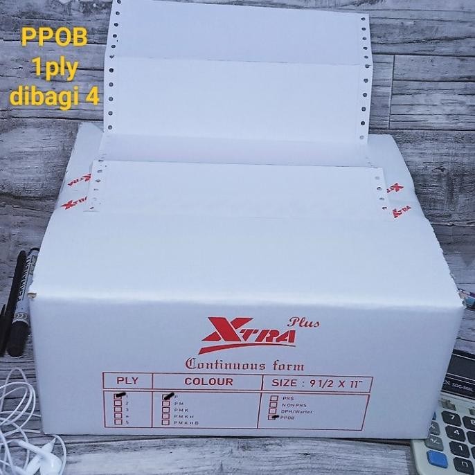 

BEBAS ONGKIR - Kertas PPOB 1ply 9,5x11"/4 letter